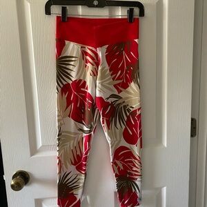 Brazilian Lycra Tropical Print Gym Leggings